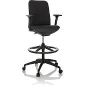 Hjh OFFICE Werkkruk / Baliestoel NESTORA WORK stof zwart