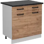 Vicco R-Line Keukenonderkast – 80 cm WB Antraciet Krachtige eik goud