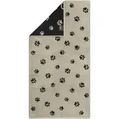 Cawö Douchelaken We love Dogs Paws Black/Beige
