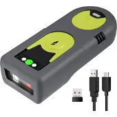 Inateck BCST-42 Barcodescanner, Bluetooth 2D met 2,4 GHz USB-adapter, leest barcodes van beeldschermen, exclusieve sneltoetsen
