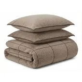 Royal Textile teddy dekbedovertrek onderkant microvezel Trim - taupe - 140x220