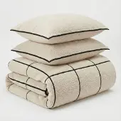 Sleeptime teddy dekbedovertrek onderkant microvezel Trim - beige - 200x220