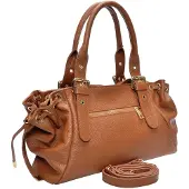 Anna Luchini Brown Rundleer Tas