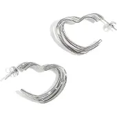 Cala Rose Oorbellen 'WAVY HEART' goud