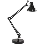 Ideal Lux Bureaulamp Wally, zwart, Werkkamer / Kantoor, metaal, Modern, bureaulamp