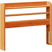 Syfax Hoofdbord met schappen 100 cm massief grenenhout wasbruin