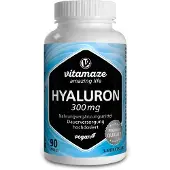 Vitamaze GmbH Vitamaze Hyaluronzuur, 300 mg, hooggedoseerde, veganistische capsules, 90 capsules