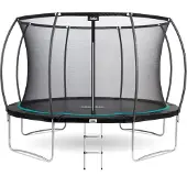 Salta Cosmos - ø 427 cm - Inclusief ladder - Belastbaar tot 120 kg - Ronde trampoline met veiligheidsnet - Zwart