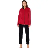 Merry Style – Dames Huispak – Vrijetijdspak – Velours – MS-MG-SUIT5-n – Marineblauw/rood – XXXXXXL