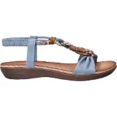 Rieker Sandaal beige / duifblauw / bruin