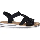 Rieker Sandalen met riem zwart