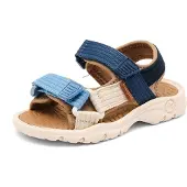 Bisgaard Open schoenen 'Nico' crème / lichtblauw / donkerblauw / bruin