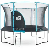 Tp Toys Trampoline 365 cm genius 12 met veiligheidsnet zwart/