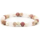 Karma Armband Spiral Every Day Elastic Rose Crystal