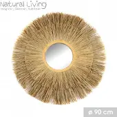 Natural Living "" Spiegel ECLIPSE van zeegroen gras Ø90 cm