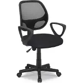 Huisenthuis.nl Bureaustoel Venice Zwart - Polyester - Hoogte 86 cm