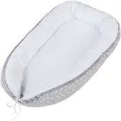 Babybay Babymat perelgrijze punten wit