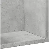vidaXL Wandkasten 2 st 75x18x16,5 cm bewerkt hout betongrijs
