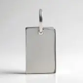 Cavill - Zilveren Hanger - 925 Sterling Zilver - Geplatineerd - Rechthoekig Glanzend Design - Lichtgewicht 14x7 mm Sieraad Dames
