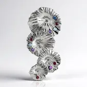 Cavill - Zilveren hanger - 925 Sterling zilver - 0,12 ct Rhodoliet en 0,09 ct Amethist - Luxe Monosono collectie - Braziliaanse edelstenen