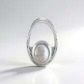 Cavill - Zilveren Hanger - 925 Sterling Zilver - Labradoriet Ovaal Cabochon 1,35 ct Madagaskar - 19x13 mm - MONOSONO Collection