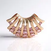 Cavill - Elegante Hanger - 925 Sterling Zilver Rosé Verguld - 1 101 ct Roze Toermalijn - Rondgeslepen Edelsteen - Handgemaakt