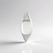 Cavill - Zilveren Hanger - 925 Sterling Zilver - 11,54 ct Witte Kwarts Cabochon - Elegante Monosono Collectie - Braziliaanse Edelsteen - 37x15 mm