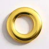 Cavill - Zilveren Hanger 925 Sterling Zilver Verguld - Elegante Ronde Minimalistische Donutvorm - Tijdloze Glanzende Sieraden 30x30 mm