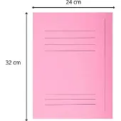 Exacompta SUPER 210 Pak van 50 dossiermappen met 3 kleppen. 24x32cm - Roze - 235003E