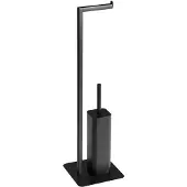Sapho Gedy Accessoires - Toiletpapier- en toiletborstelhouder, mat zwart 133214