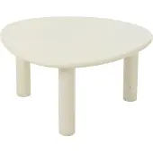 Jline Side table bali mdf/pvc white medium