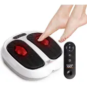 QLT VibroPulse Pro Been- en Voetmassage Apparaat – Shiatsu Massageapparaat met 10 programma’s en 20 Snelheden - Directe Pijnverlichting - Wit