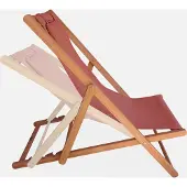 Sweeek Set van twee Creus Terra Cotta eucalyptus en textileen ligstoelen