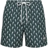 Urban Classics Zwemshorts donkergroen / wit