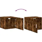 vidaXL Wandkast 45x42,5x40 cm bewerkt hout gerookt eikenkleurig