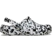 Crocs Clogs 'Classic Confetti' lichtgrijs / zwart / wit