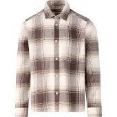Drykorn Overhemd 'DIEGGO' beige / donkerbruin / wit
