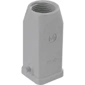 Harting Han 3A, tule behuizing zonder ingebouwde afdichting, 1xM20 rechte kabeluitgang, geschikt voor 1 klem (aan de onderkant)
