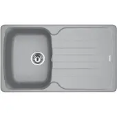 Franke spoelbak ANTEA AZG 611-86 in steengrijs, met excenterbediening, draaiknop in chroom / uitsparing 760 x 480 mm, R27 / granieten spoelbak