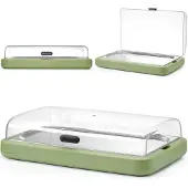 Hendi Koelvitrine GN 1/1 - polypropyleen, rvs, koelelement - 59,3x38,9x14,7 cm - groen - buffet