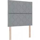 vidaXL LED Hoofdbord Lichtgrijs Stof