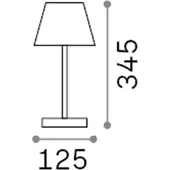 Ideal Lux Lolita LED terraslamp, accu, grijs Lolita, dimbaar, alu / grijs / zink, metaal