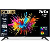 Tutu Standaard TV - LED Full HD - 42 inch/108 cm - Frameles Design - Tripple Tuner DVB-T/T2/S/S2/C - HDMI x2, USB x1, CI+ - Geassembleerd in Eindhoven - TUB42FD1N