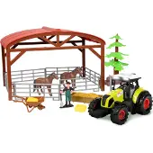 Toi-Toys Ackers Ville Paardenstal met Tractor Licht en Geluid Speelset, 14dlg.
