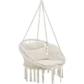 Casa.pro Hangstoel Kailua met kussen katoen max 150 kg creme