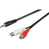 Goobay 3,5mm Jack (m) - Tulp (v) stereo adapter kabel - 1,5 meter