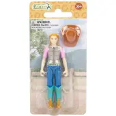 Collecta Figurine Set - Hobby Ruiter Met Cowgirl Hoed - Paarden - Handgeschilderd - Miniatuur