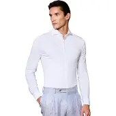 Desoto Wit business overhemd slim fit effen katoen
