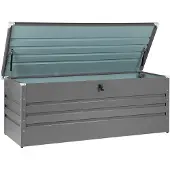 Beliani CEBROSA L - Kussenbox - Grijs - Staal