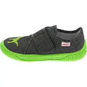 Superfit Huisschoenen 'Bill' neongroen / vuurrood / zwart gemêleerd / wit